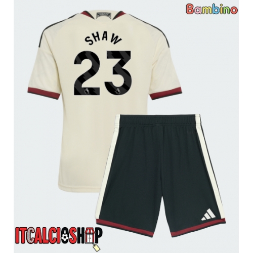 Manchester United Luke Shaw #23 Terza Maglia Bambino 2026-27 Manica Corta (+ Pantaloni corti)